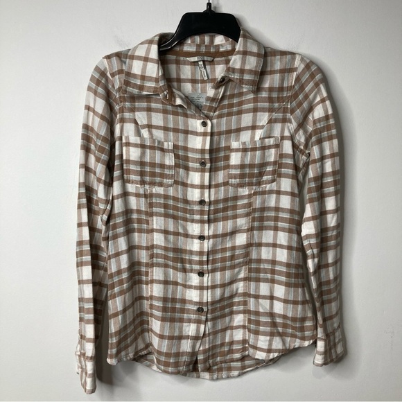 NWT BKE plaid flannel button down shirt size XS - Picture 1 of 6